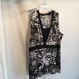 Sarah Lawrence 3x Black/white print top like new